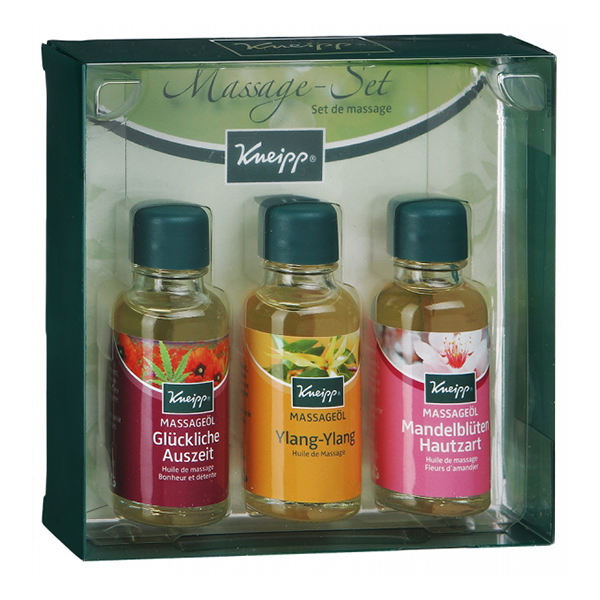 Kneipp Набор масел для массажа (красный мак и конопля, иланг-иланг, миндаль) 20мл 3 шт..