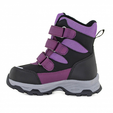 Полусапожки ортопедические Ортобум с шерстью для девочек 67055-02 виноградный/черный. Изображение 4 из 5